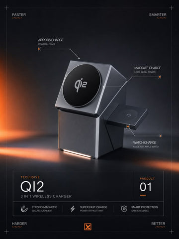 New Generation 3-in-1 Magnetic Pop-up Design Wireless Charger