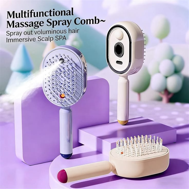Steam Brush | Rechargeable Detangling Tool with Oil