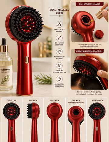 Scalp Massage Brush with Oil Applicator