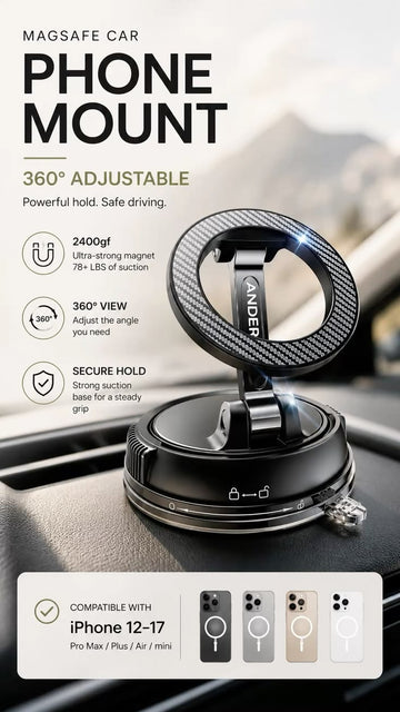 Magnetic Suction Car Phone Mount